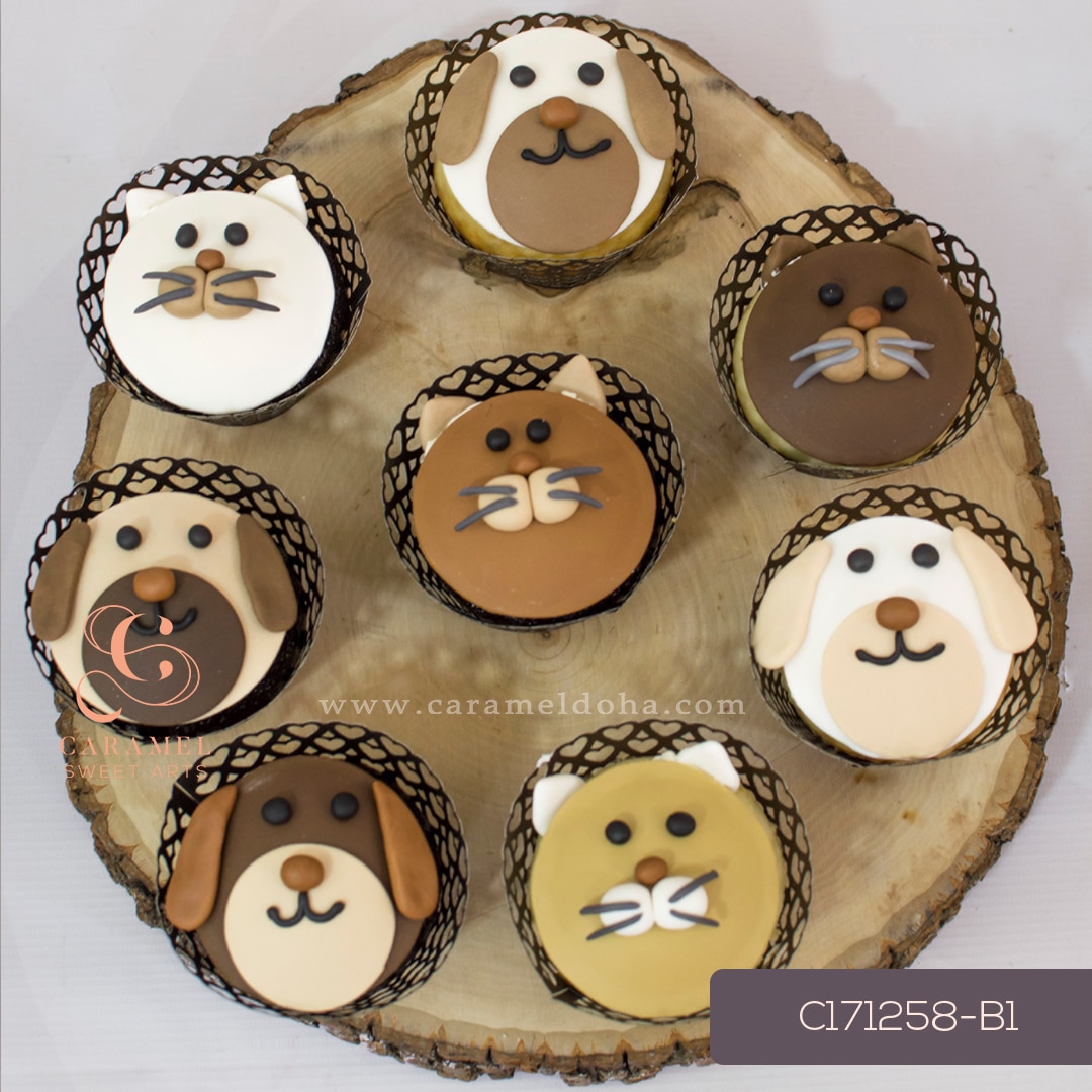 Cute Dogs Cupcakes Caramel Sweet Arts