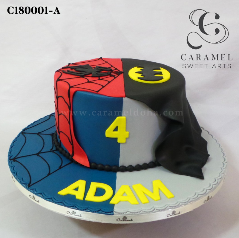 Batman/spiderman Cake - CakeCentral.com