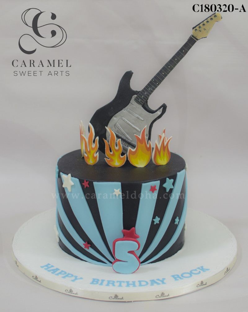 Guitar Cake for Rockstar Theme Party
