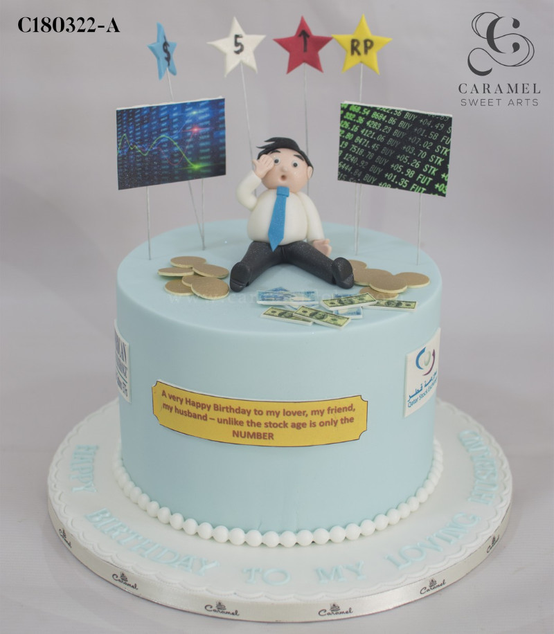 Sensex, Indian share market theme cake | Share market theme cake, Cake,  Birthday cake for husband
