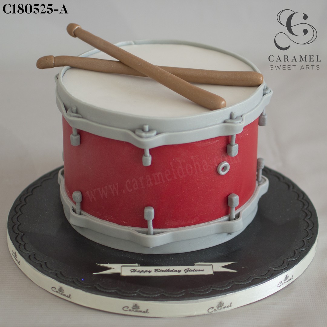 Drum and Guitar Buttercream Cake Singapore - White Spatula