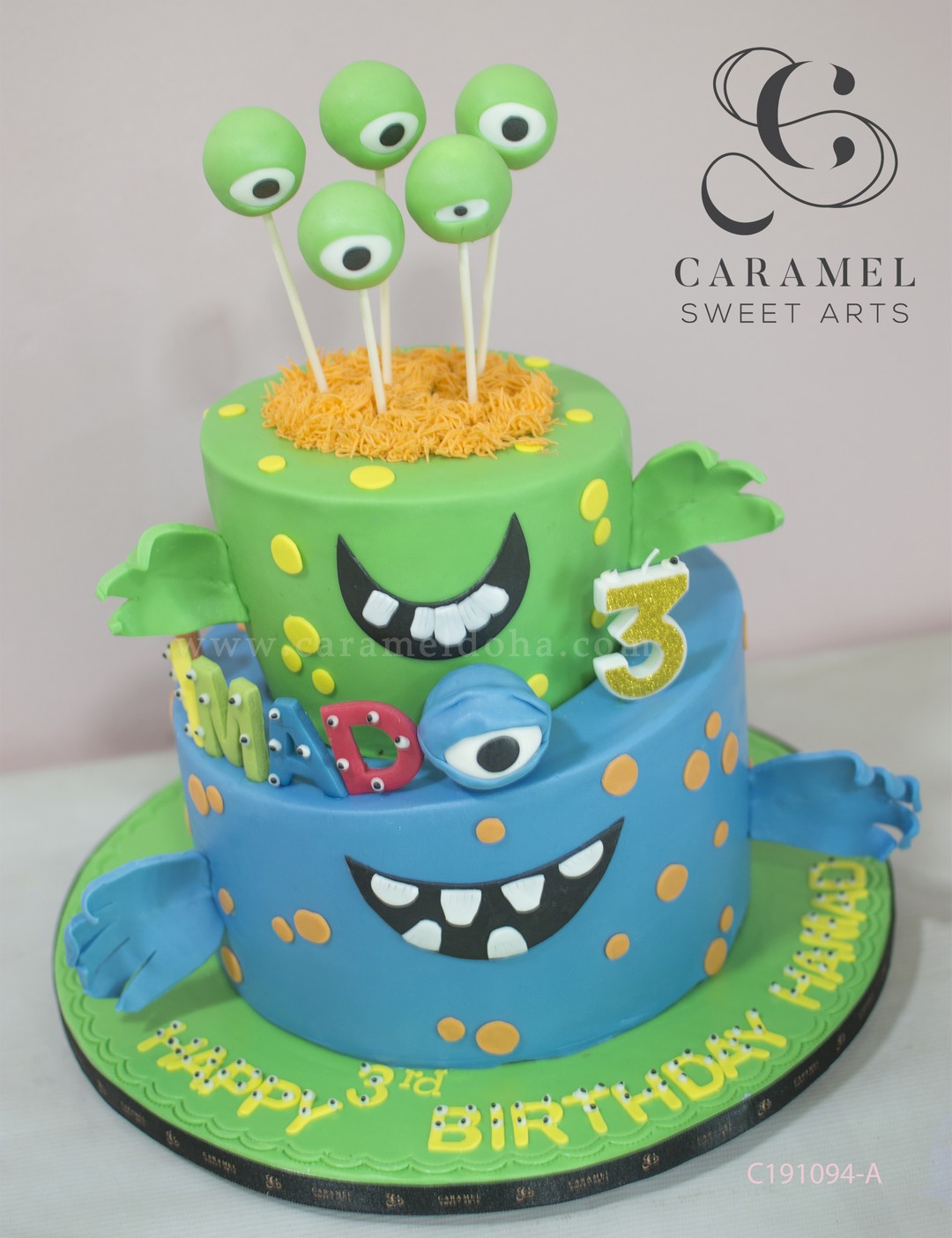 Monsters Inc Cake with Mike Wazowski Topper. - Tina Turner Cakes
