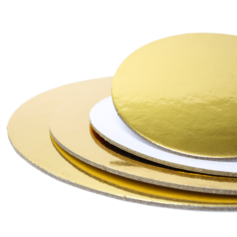 14″ Round Gold Foil Cake Base 5pcs Caramel Sweet Arts