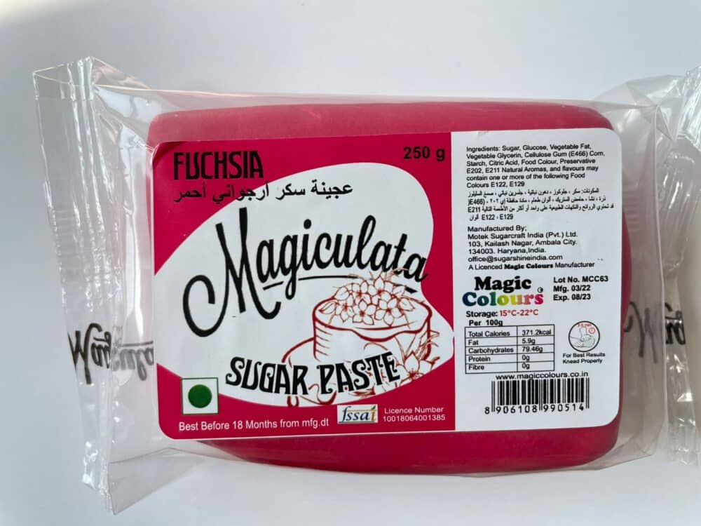 Magic Colours Fondant Fuchsia 250g Caramel Sweet Arts