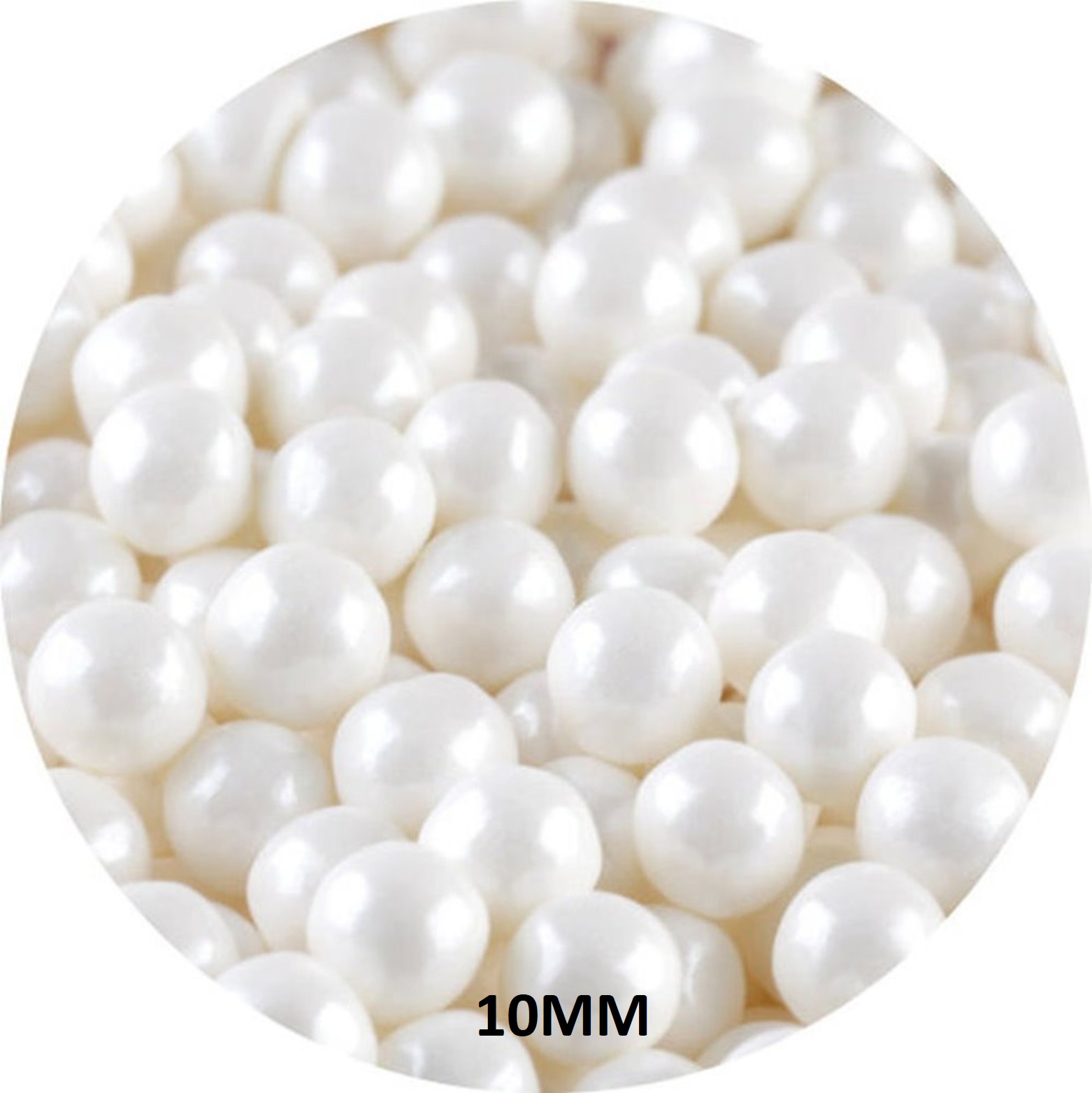 10mm White Sugar Pearls