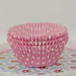 Pink with White  Polka Dots  Cupcake Cases