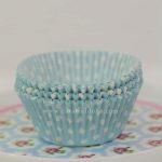 Baby Blue with White Polka Dots Cupcake Cases