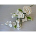 Medium Rose White Spray, MRDM WH