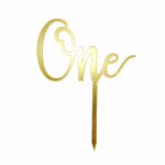 One Gold Acrylic Topper