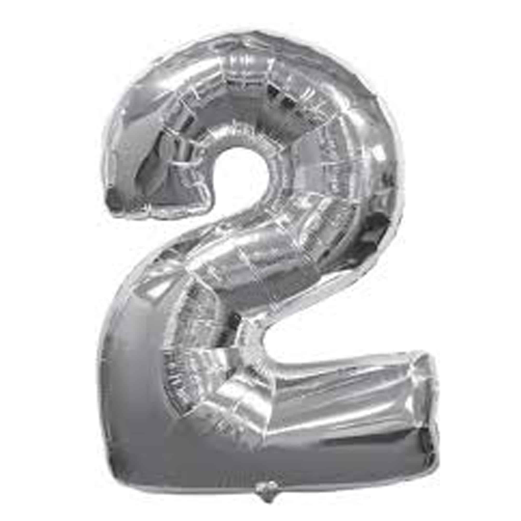2_silver_foil_balloon.jpg #2 Silver Foil Balloon - Image 1