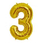 #3 Gold Foil Balloon