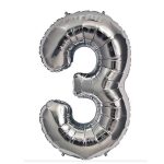 #3 Silver Foil Balloon