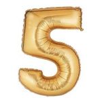 #5 Gold Foil Balloon