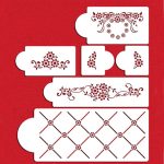 4 Tier Daisy Lattice Cake  Stencil