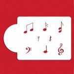 Music Notes Cake Stencil