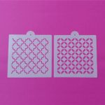 Quilting Imprint Set of 2 Cake Stencil