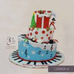 Snowman Piano Themed Cake