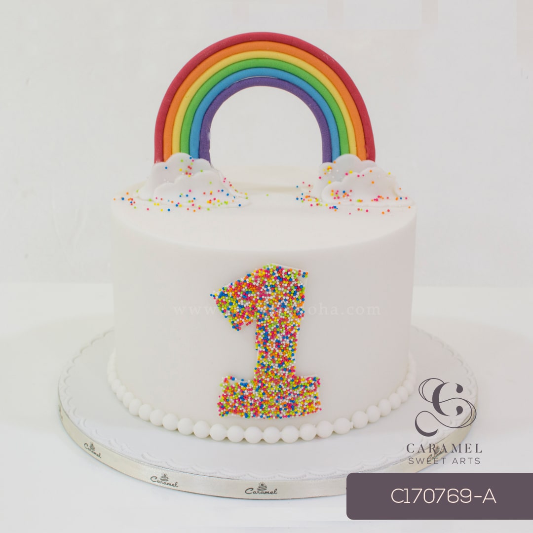 c170769-a_1.jpg Rainbow Themed Cake - Image 1