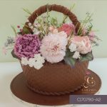 Flower Basket Themed Cake
