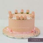 Peach with Flowers Cake