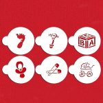 Baby Theme Set of 6 Cookie Stencil