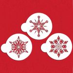 Large Crystal Snowflakes Cookie Stencil