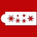 Snowflakes Cake Stencil