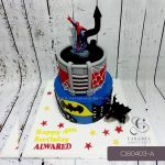 Spiderman & Batman Cake