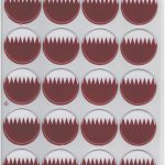 Qatar Flag Chocolate Transfer Sheet 4.5cm Round, 20pcs