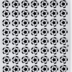 Football Chocolate Transfer Sheet 2.5cm Round, 70pcs