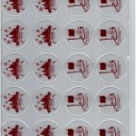 Qatar National Day Chocolate Transfer Sheet 4.5cm, 20pcs