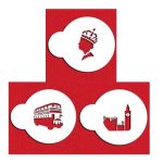 London Theme Stencil Set, 3pcs