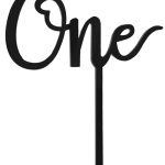 One Black Acrylic Topper