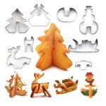 3D Christmas Scenario Cookie Cutter Set