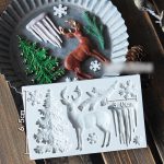 Christmas Reindeer Silicone Mould, SM-1236
