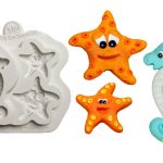 Starfish & Seahorse Silicone Mould, SM-1818