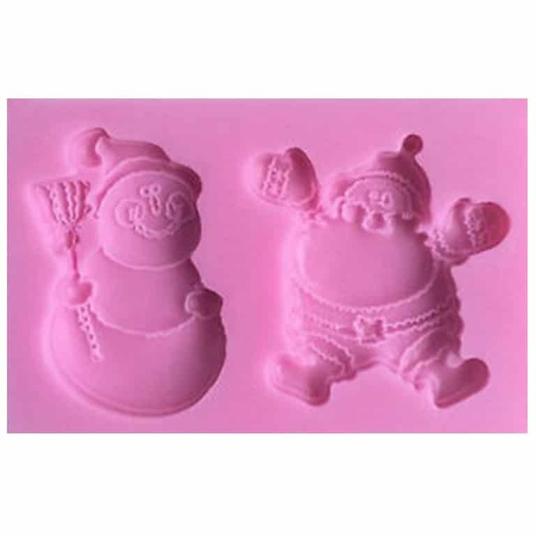 102105.jpg Chubby Snowman SiIlicone Mould - Image 1