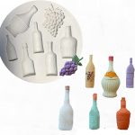 Wine Bottles & Grapes Silicone Mould SM-3061