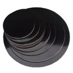10" Round- 3mm Black Turned Board, 5pcs/pack