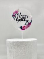 Happy Birthday Acrylic Cake Topper