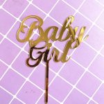 Baby Girl Gold Acrylic Topper