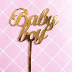Baby Boy Gold Acrylic Topper