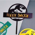 Jurassic Happy Birthday Acrylic Topper