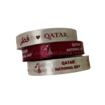 Qatar National Day Satin Ribbon, per roll