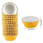 Gold Foil Mini Cupcake Cases 500pcs, 3.2cm x 2cm