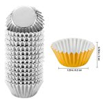 Silver Foil Mini Cupcake Cases 500 pcs, 3.2cm x 2cm