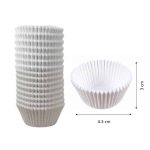 White Mini Cupcake Cases 250pcs, 4.3cm x 3cm