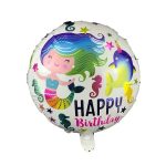 17 inch Happy Birthday Mermaid Foil Balloons