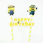 Happy Birthday Topper, Minion Theme