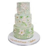 Painted Buttercream Flower Cake